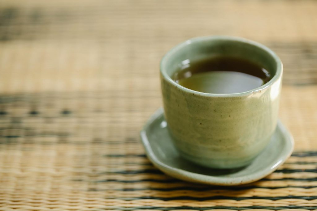 Aromatic tea in a ceramic cup
