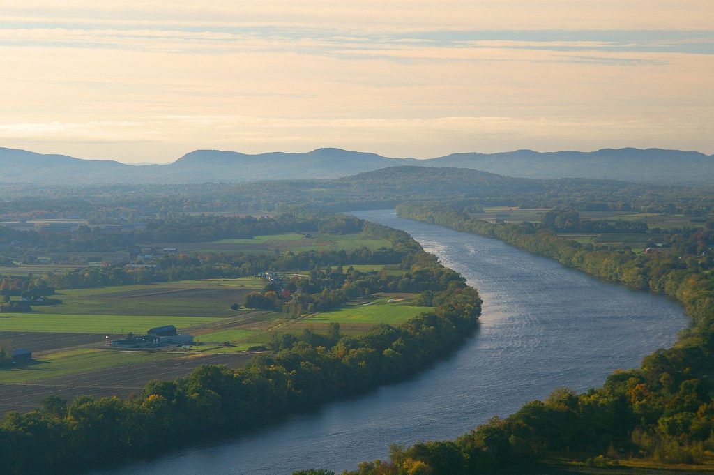 Aerial view of Connecticut river