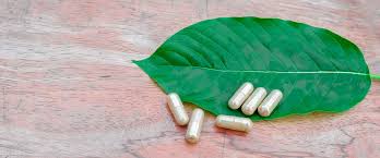 Kratom capsules on Kratom Leave